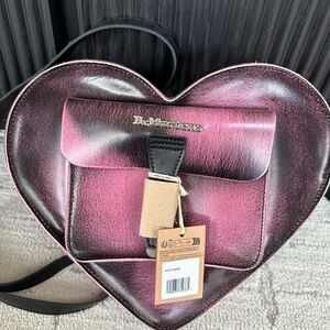 NWT Dr. Martens Black and Pink Heart Crossbody Bag